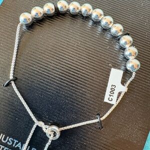 Chic Silver Beaded Bracelet